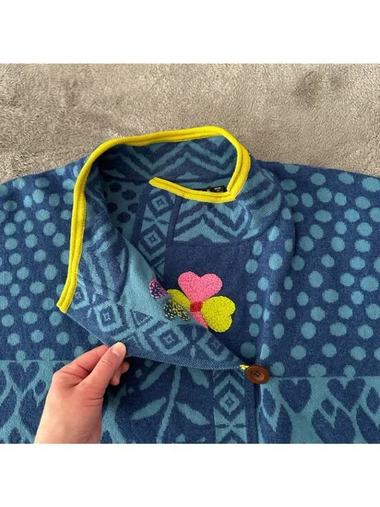 Gudrun Sjoden Sweater Cardigan Women's size XL Wool Cotton Jacket - Picture 4 of 8